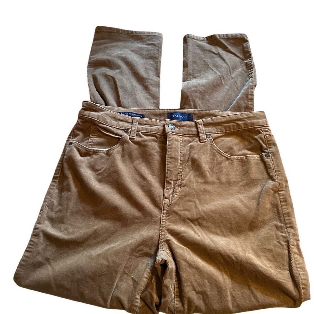 Talbots khaki straight leg cords- size 8